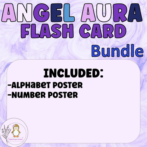 Angel Aura Poster Bundle Number and Alphabet Posters Early Elementary