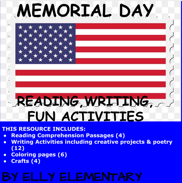 MEMORIAL DAY: READING COMPREHENSION, WRITING ACTIVITIES, CRAFTS