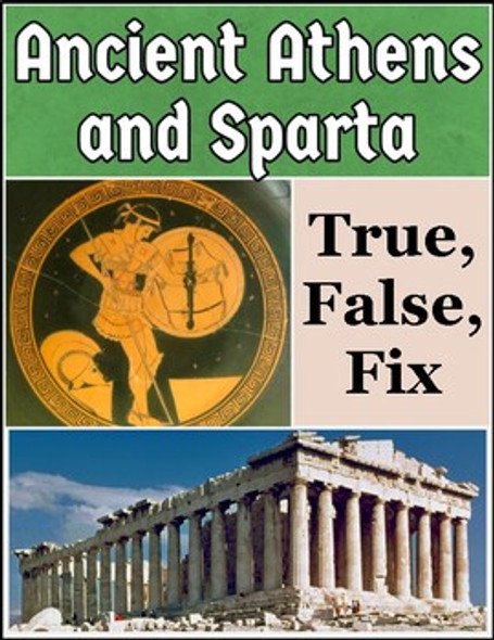 Athens and Sparta True False Fix
