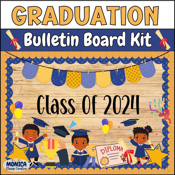 Graduation Bulletin Board Kit-Class Of 2024 Classroom Decor-Future Is Bright Set