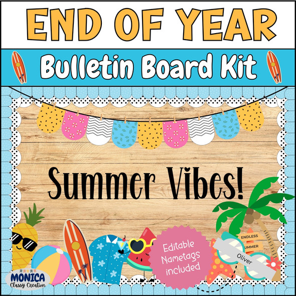 End Of The Year Summer Bulletin Board Kit Summer Activity Classroom Door Decor