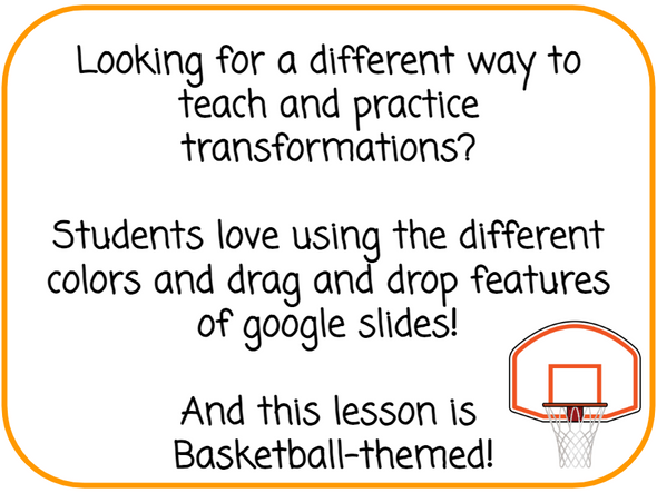 Basketball-Themed Geometric Transformations Activity