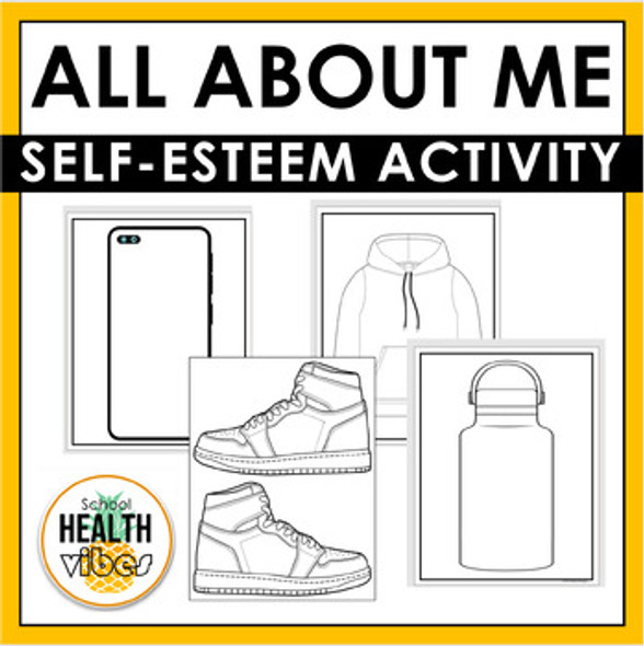 FREE All About Me First Day Activity for Self Esteem for Middle & High School Teens