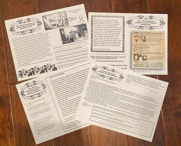 U.S History | Industrialization | Progressive Movement | Document Based Activity