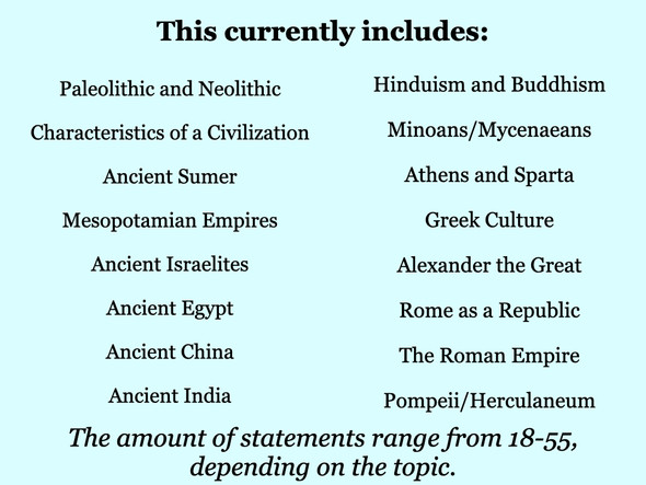 Ancient History True False Fix Bundle