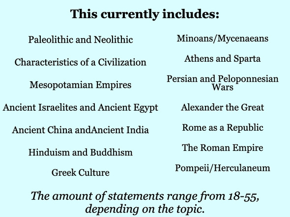 Ancient History True False Fix Bundle