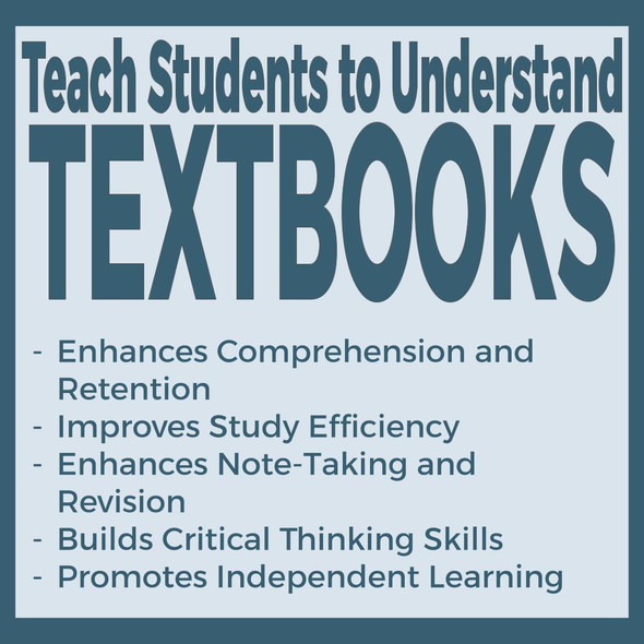 Textbook Reading Skills- Students Learn How to Read Their Textbooks- Applicable to Classes Across All Curricula 