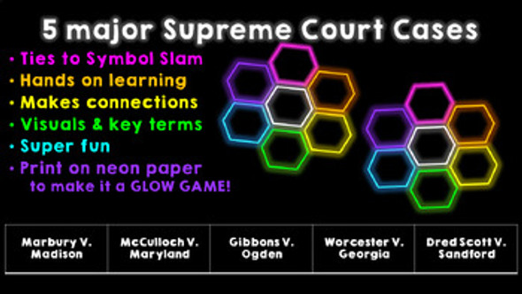 STAAR REVIEW: Hexagonal Thinking- Supreme Court Cases Honey Comb Game!