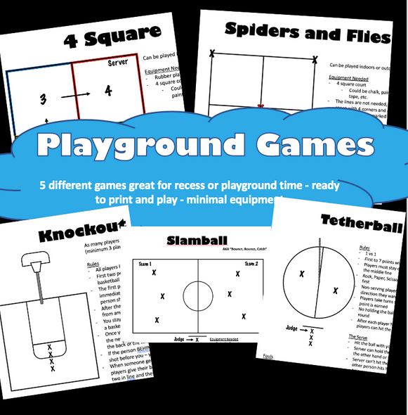 Playground Games, Recess Games - 5 Games for Outdoor Play Time