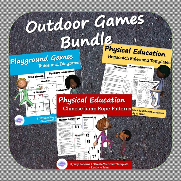 Outdoor Games Bundle! Games for the Playground, Recess, or Physical Education