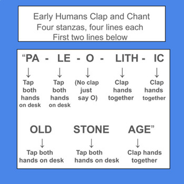 Early Humans Ancient History Fun, Kinesthetic Clap and Chant activity