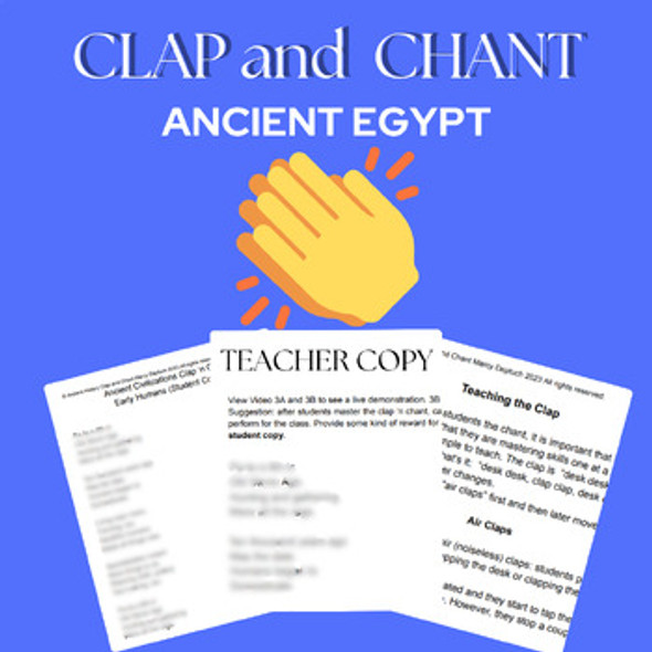 Ancient Egypt and World History Fun, Kinesthetic Clap and Chant activity