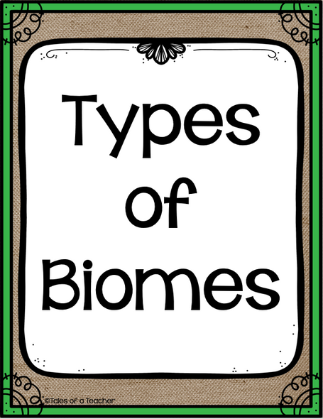 Types of Biomes Posters {Word Wall}