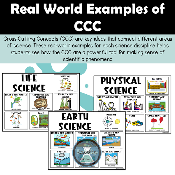 NGSS CCC SEP Crosscutting Concepts Science Engineering Practices Posters Bundle