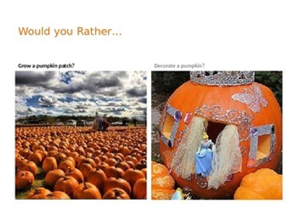 Would you Rather- Halloween/ Fall/ Autumn Party Edition