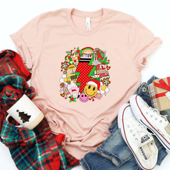 Groovy Christmas Collage T-Shirt