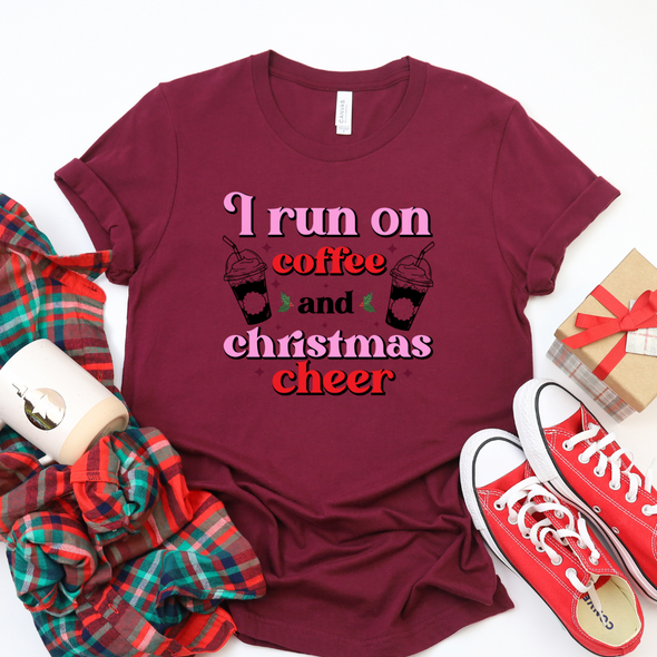 I Run on Coffee and Christmas Cheer T-Shirt