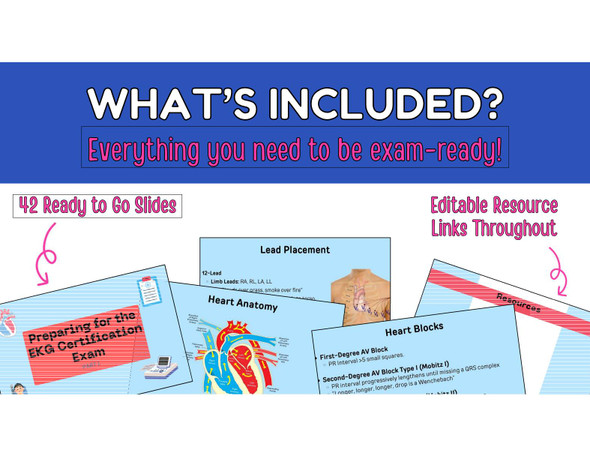 EKG Technician Exam Prep Study Bundle | All-in-One Health Science Success Kit