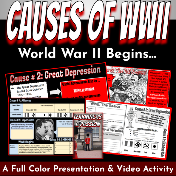 U.S. & World History | Causes of World War II | Presentation, Video & Activities U.S. & World History | Causes of World War II | Presentation, Video & Activities