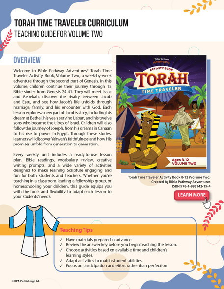 Torah Time Traveler Activity Book: Volume Two (Genesis 24-41)