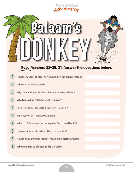 Balaam's Donkey Bible quiz