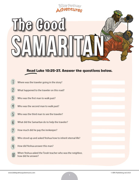 Parable of the Good Samaritan Bible quiz