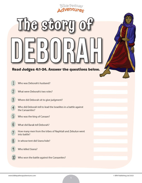 The story of  Deborah Bible quiz
