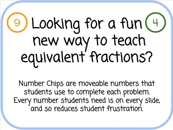 Equivalent Fractions with Number Chips - Space-themed - Digital and Printable