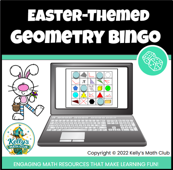 Geometry Bingo - Digital and Printable - Easter-Themed