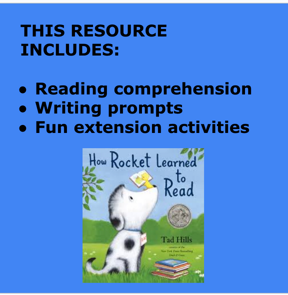 HOW ROCKET LEARNED TO READ: READING & WRITING/FUN ACTIVITIES (K-2)