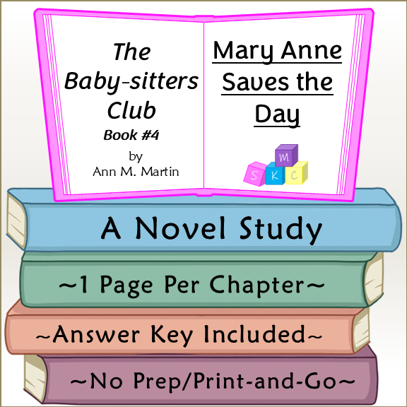 The Babysitters Club Mary Anne Saves the Day Novel Study