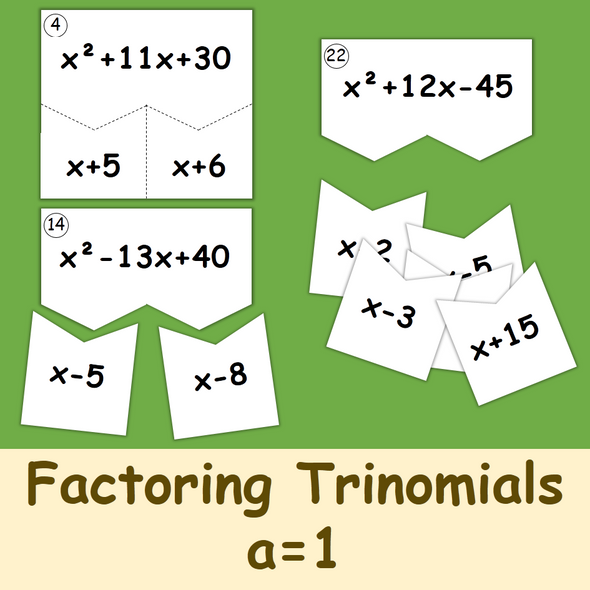 Factoring Trinomials a=1 (Puzzles)