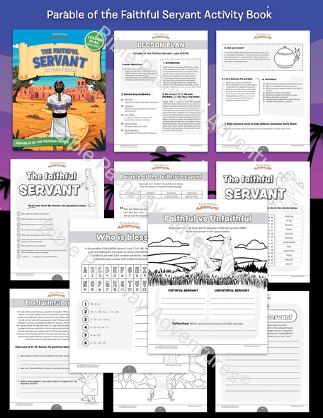 Bible Parable: The Faithful Servant Activity Book
