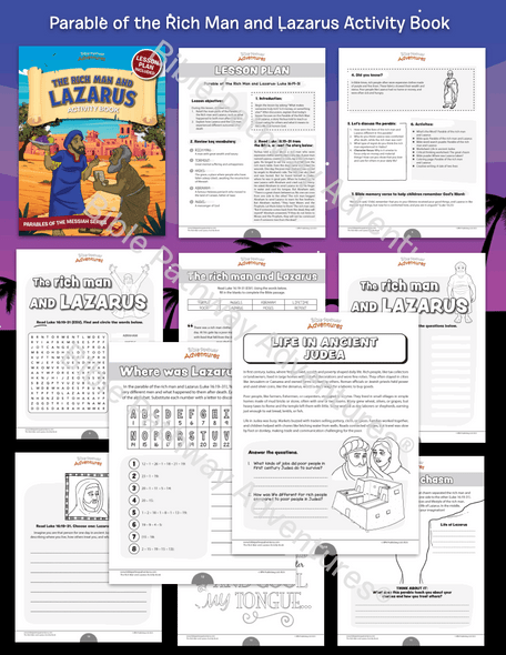 Bible Parable: The Rich Man and Lazarus Activity Book