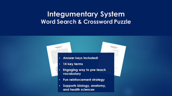 Integumentary System MAX BUNDLE: Vocab Puzzles, Webquest, Skin Cancer Case Study