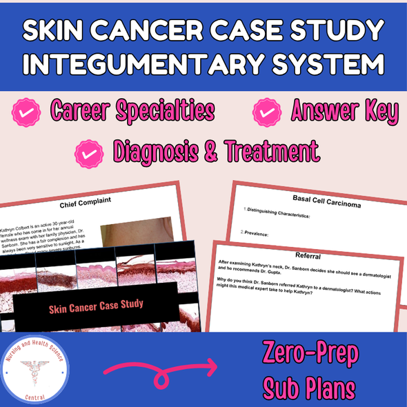 Integumentary System MAX BUNDLE: Vocab Puzzles, Webquest, Skin Cancer Case Study