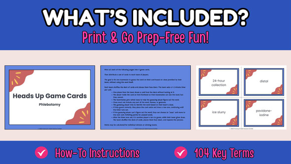 Phlebotomy Heads Up Game | For Nursing, Health Science, CCMA, CPT & PCT
