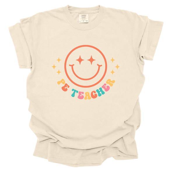 Smiley Face PE Teacher Comfort Colors