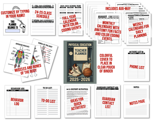 THE ULTIMATE 2025-2026 PE PLANNER - Digital download