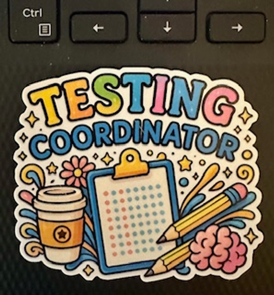 Testing Coordinator Waterproof Vinyl Sticker