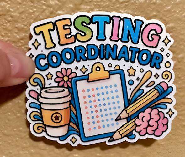 Testing Coordinator Waterproof Vinyl Sticker
