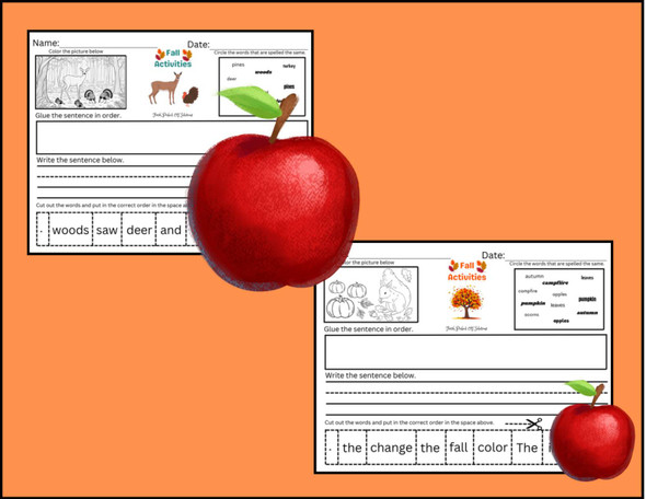 OT Fall Handwriting Visual Motor Fine Motor Activity 