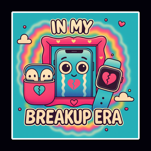 In My Breakup Era – Texas HB 1481 Cell Phone Ban Waterproof Vinyl Sticker