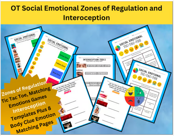 OT Social Emotional Zones of Regulation and Interoception Activities OT Social Emotional Zones of Regulation and Interoception Activities
