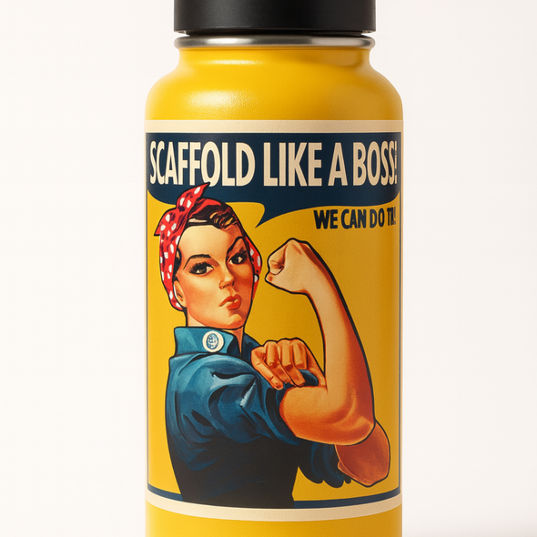 Scaffold Like a Boss – Rosie the Riveter Inspired Teacher Sticker – Waterproof Vinyl