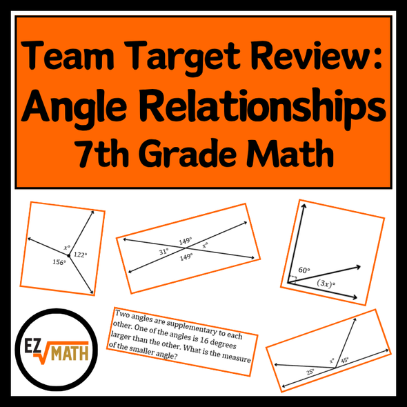 Angle Relationships Group Review Activity | Grade 7 Math