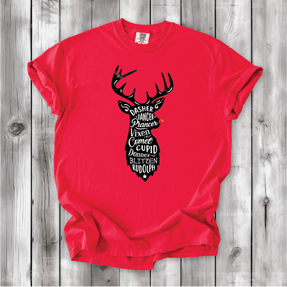 Cute Santa's Reindeer Shirt - Comfort Colors