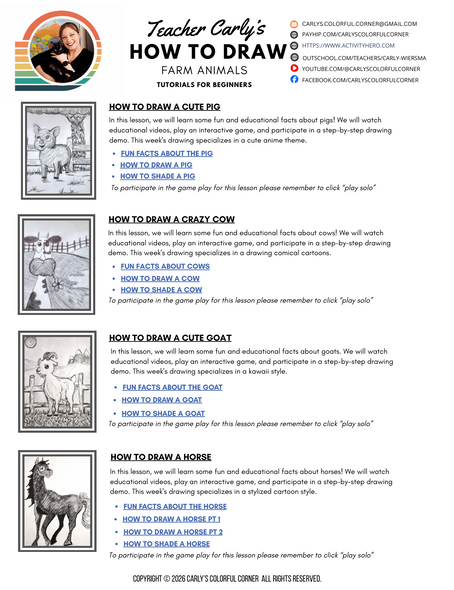 How to Draw Farm Animals for Beginners