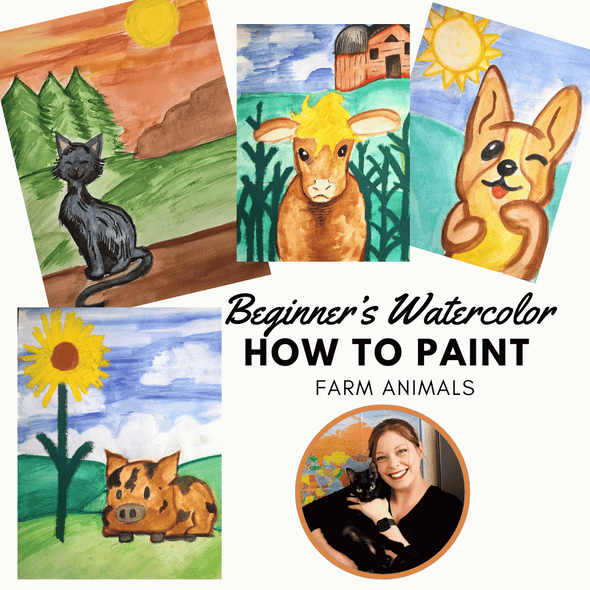 In this farm-themed painting class, we will learn how to paint with watercolor using a variety of painting techniques, play interactive games, engage in educational discussions, and discover fun facts about the subjects we draw. In this farm-themed painting class, we will learn how to paint with watercolor using a variety of painting techniques, play interactive games, engage in educational discussions, and discover fun facts about the subjects we draw.