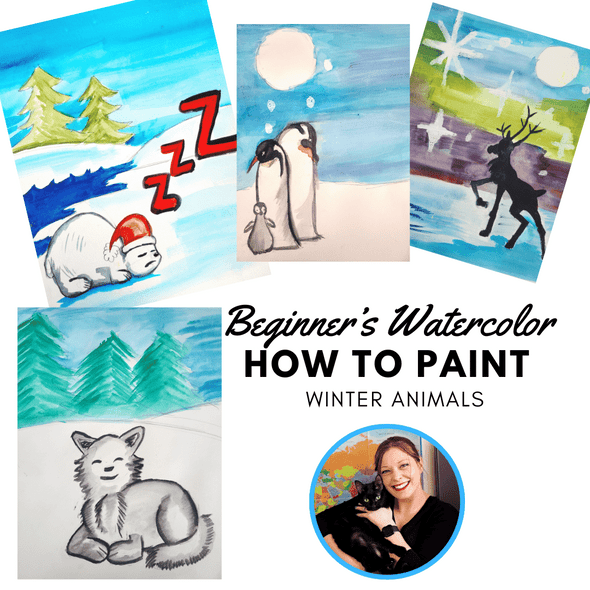 In this winter-themed painting class, we will learn how to paint with watercolor using a variety of painting techniques, play interactive games, engage in educational discussions, and discover fun facts about the subjects we draw.